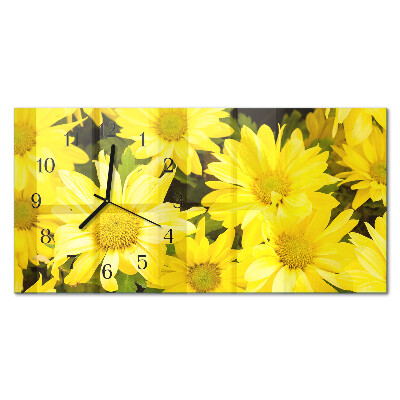 Orologio con stampa orizzontale Fiori gialli