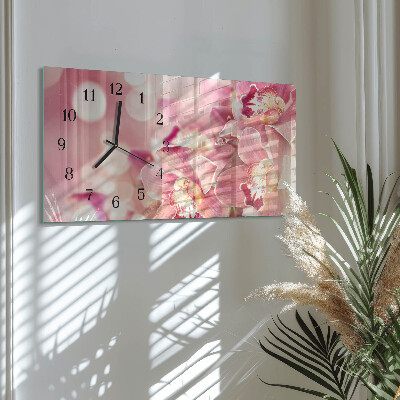 Orologio con stampa orizzontale Orchidee