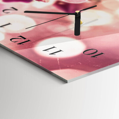 Orologio con stampa orizzontale Orchidee