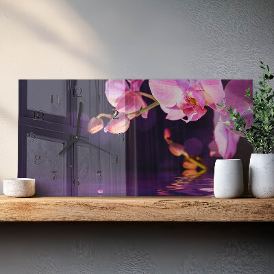 Orizzontale orologio da parete Orchidea orchidea
