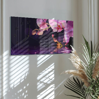 Orizzontale orologio da parete Orchidea orchidea