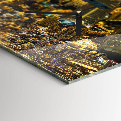 Orologio con stampa orizzontale La città illuminata