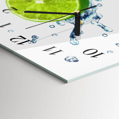 Orologio con stampa orizzontale Limone con menta