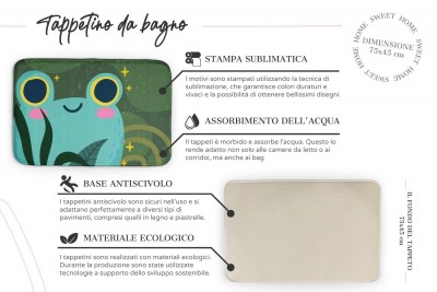 Caratteristiche del tappeto 75x45 cm